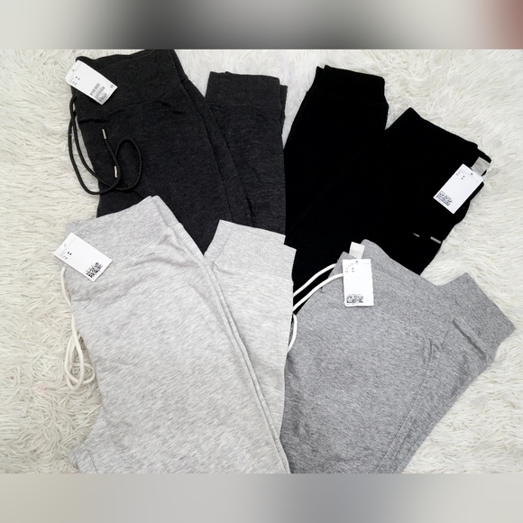 Set Of 4 H&M Women's Cotton Joggers - Size M, 4 Colors - Picture 1 of 9